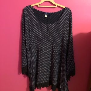 Long sleeve navy dress